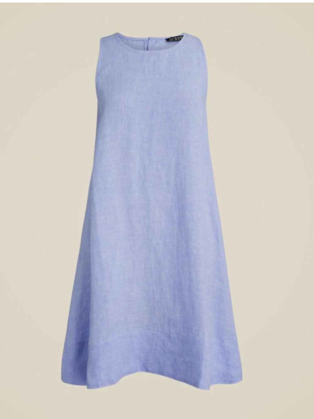 J. Crew Soft Light Blue Sleeveless Linen-Blend Shift Tank size Small NWT - Picture 3 of 9